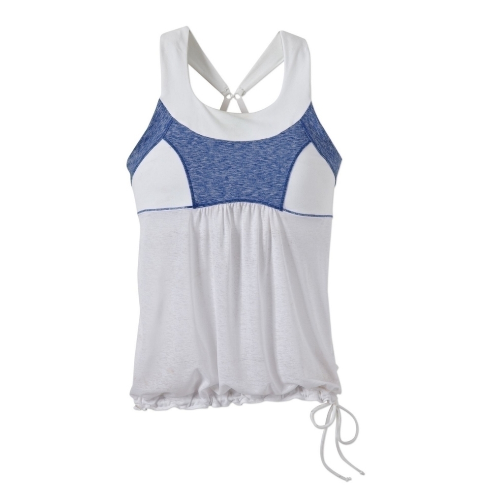 Prana Blue/White Piper Tank Top